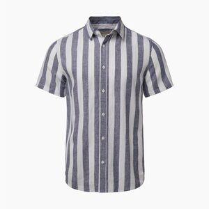 Onia Standard Short Sleeve Linen Shirt | Vintage Indigo - M